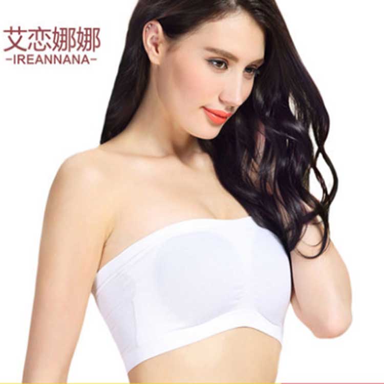 夏短款打底无肩带背心带胸垫抹胸少女内衣文胸大码薄款无钢圈裹胸