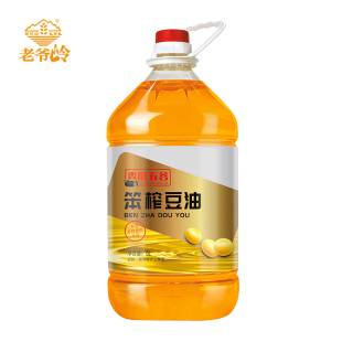 老爷岭推荐东北大豆非转基因健康食用油桶装家用大包装笨榨豆油5L