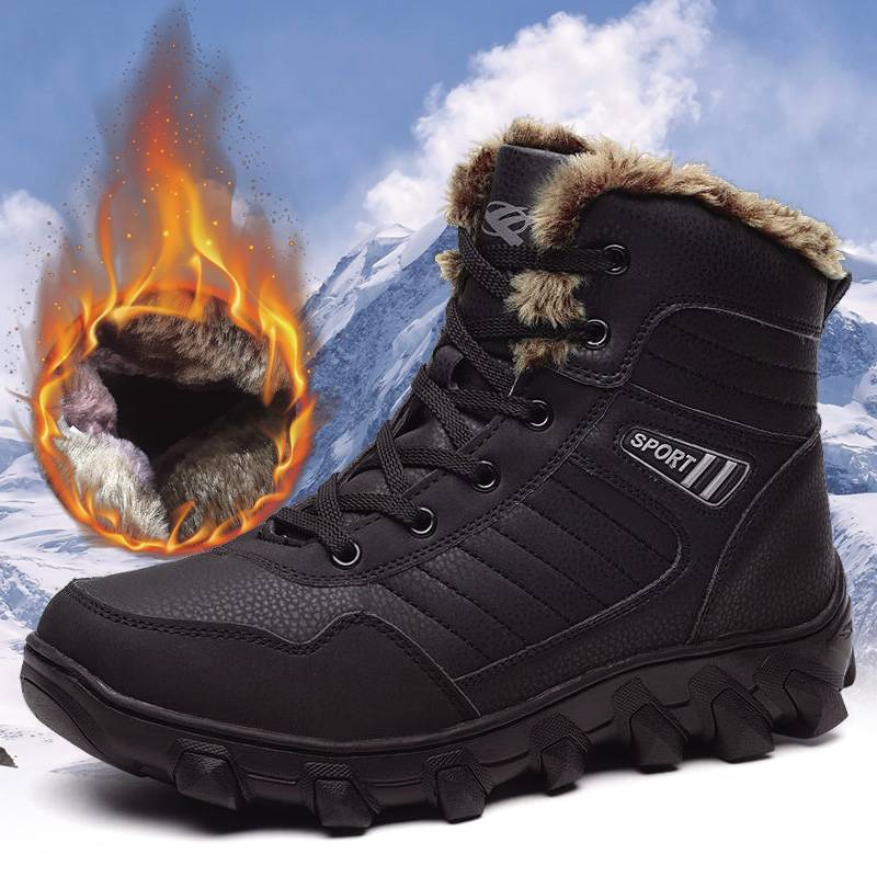 东北雪地靴男冬季保暖加绒加厚防水防滑男士棉鞋高帮户外大棉靴子