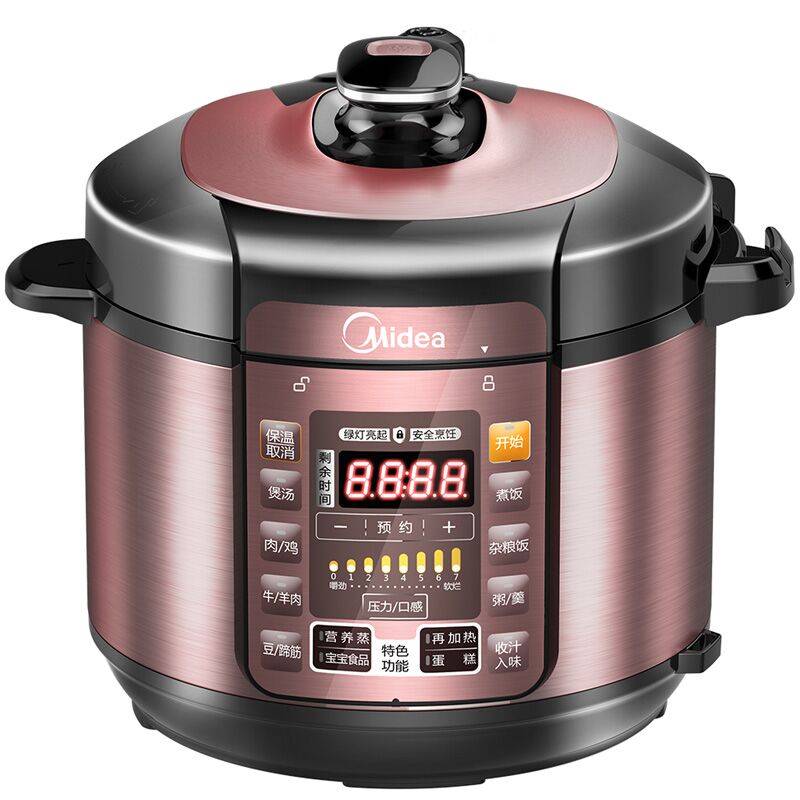 Midea/美的 MY-YL60Simple101电压力锅双胆6L升家用电高压锅饭煲