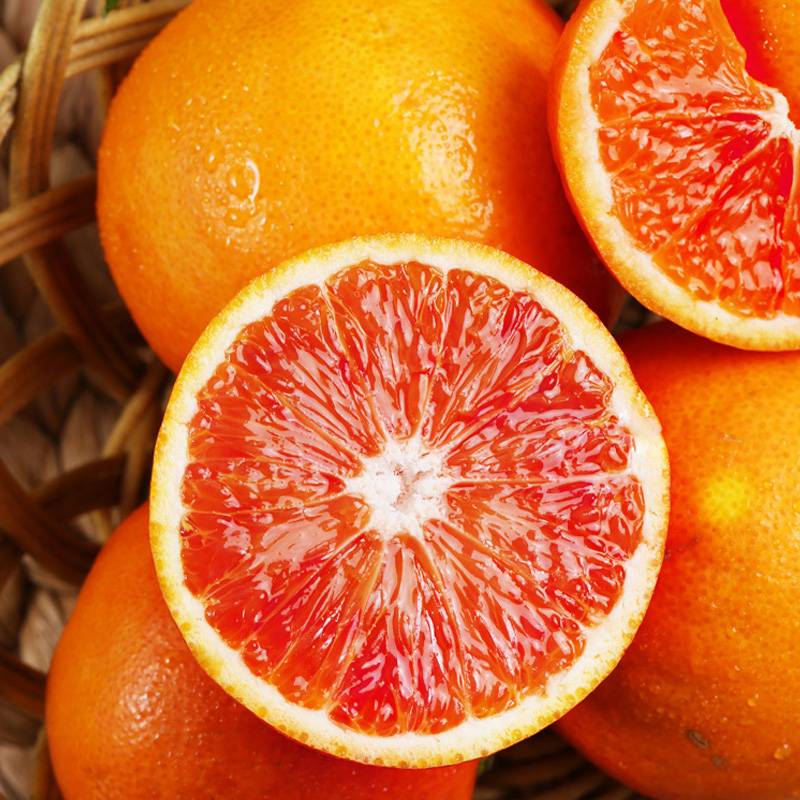 四川资中血橙新鲜水果5斤包邮红橙子正宗塔罗科果冻红肉红心橙子