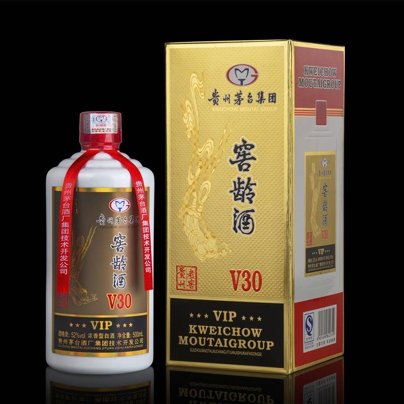 贵州茅台集团52度窖龄酒v30浓香型白酒500ml *6瓶礼盒装整箱特价