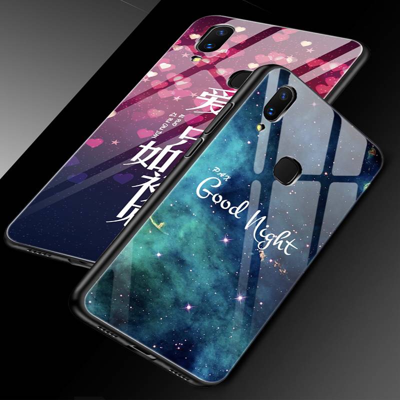 vivoy85手机壳玻璃女vivoz1手机套软硅胶y85a保护套防摔外壳潮款
