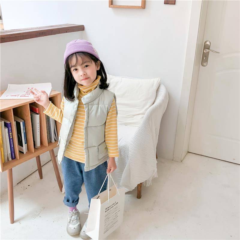 宝宝马甲羽绒棉秋冬装坎肩轻薄款夹克外套婴幼棉背心男女儿童马甲