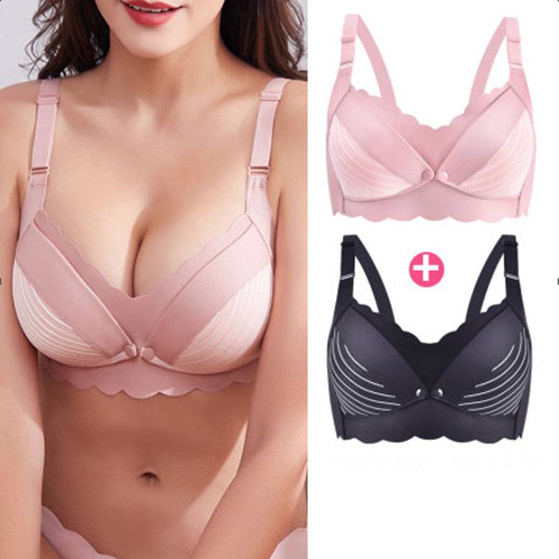 娇雪哺乳文胸罩怀孕期舒适喂奶孕妇内衣聚拢防下垂秋冬季薄款产后
