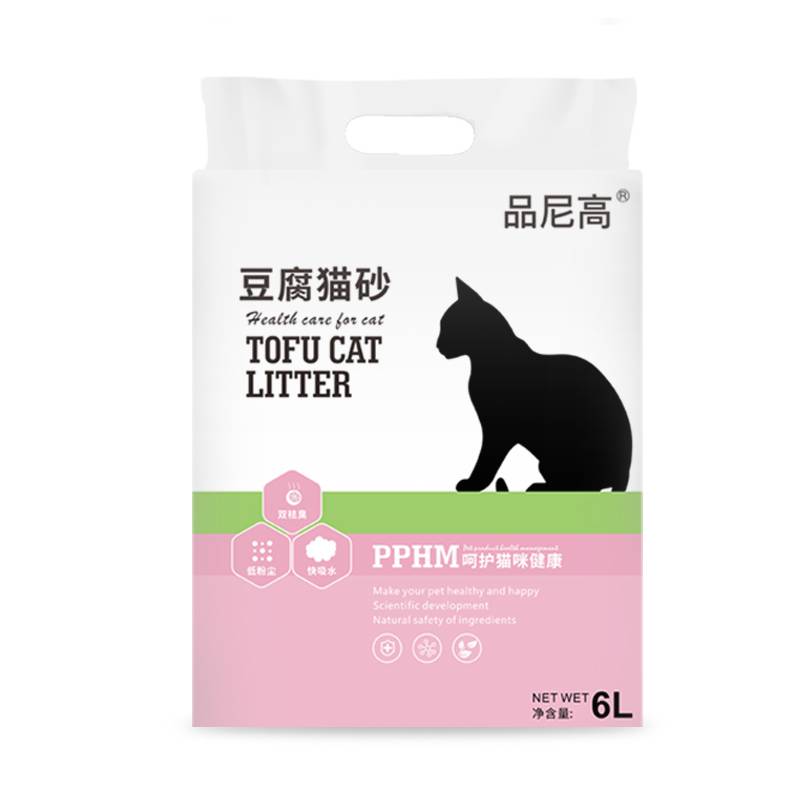 品尼高豆腐猫砂6L除臭无尘大袋猫沙猫咪用品混合猫砂包邮10公斤