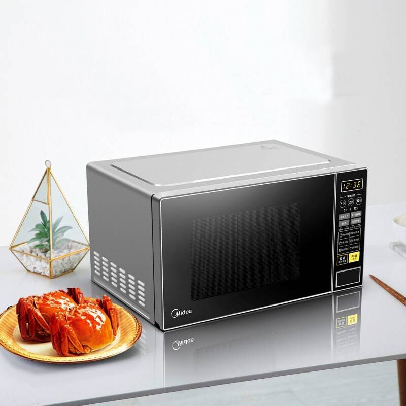 正品Midea/美的微波炉蒸烤箱一体21L家用全自动智能平板式光波炉