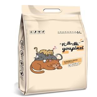 尤品滋猫砂细砂6L*2包豆腐猫砂绿茶无尘除臭结团天然植物2.5kg*2
