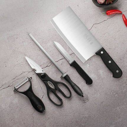 刀具厨房家用免磨切片切肉刀套装不锈钢超快锋利菜板二合一切菜刀