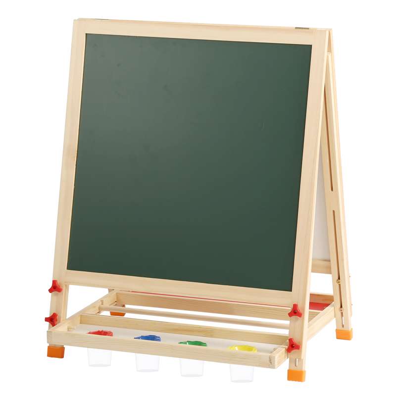 童木城儿童小黑板支架式双面磁性写字板儿童画画板涂鸦板家用画板