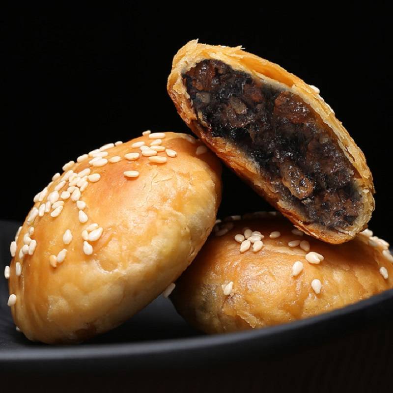 超港烧饼礼盒 黄山旅游特产精美礼袋送长辈梅干菜扣肉烧饼4袋装