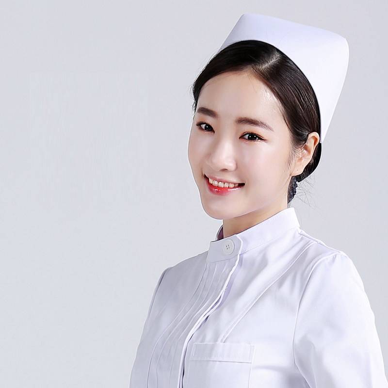 护士帽 白色包邮粉色浅蓝色浅绿色加厚学生卫校医院燕尾工作帽