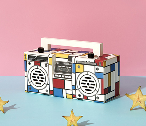 音乐画布l-bigboom 文创蓝牙音箱低音炮户外家用无线纸盒音响喇叭