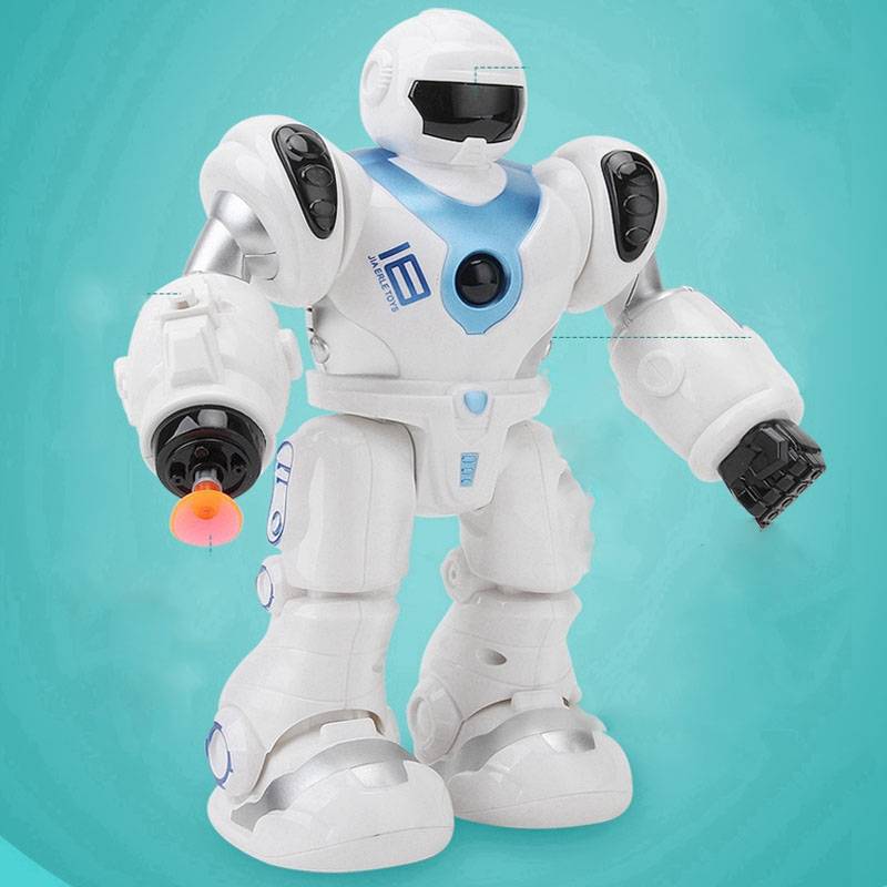 遥控智能机器人机械战警灯光音乐男孩早教充电动儿童玩具礼物