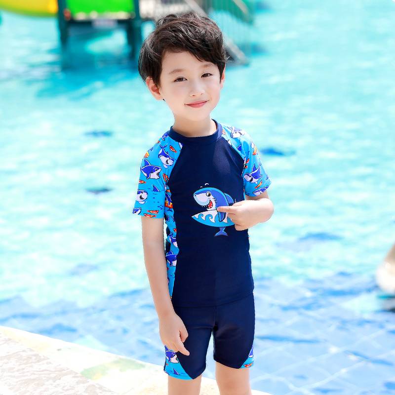 佑游儿童游泳衣男童分体宝宝中大童小孩婴幼儿学生游泳裤泳装套装