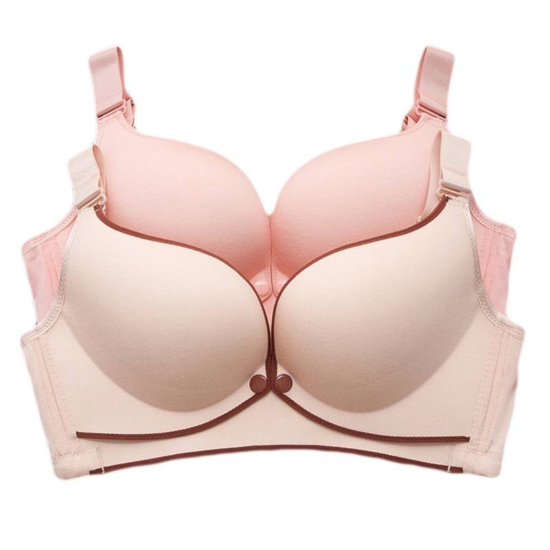 无钢圈哺乳内衣聚拢防下垂前开扣