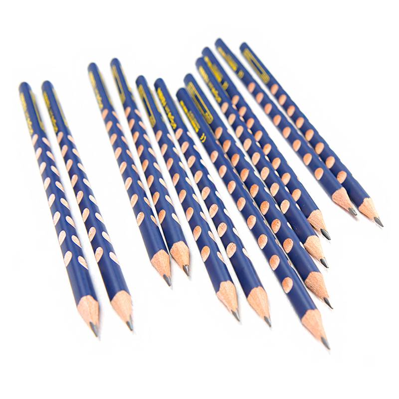 德国艺雅洞洞铅笔hb小学生无毒2b矫正握姿儿童三角三菱无铅笔套装礼盒