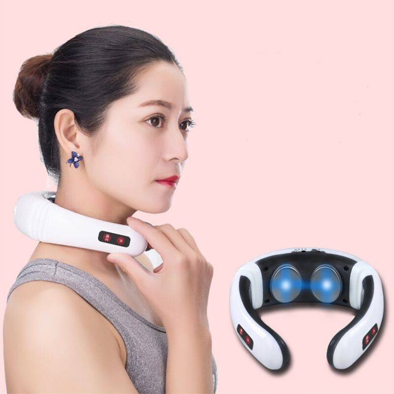 港德颈椎按摩器颈部按摩仪脖子肩颈多功能脉冲家用电动智能护颈仪