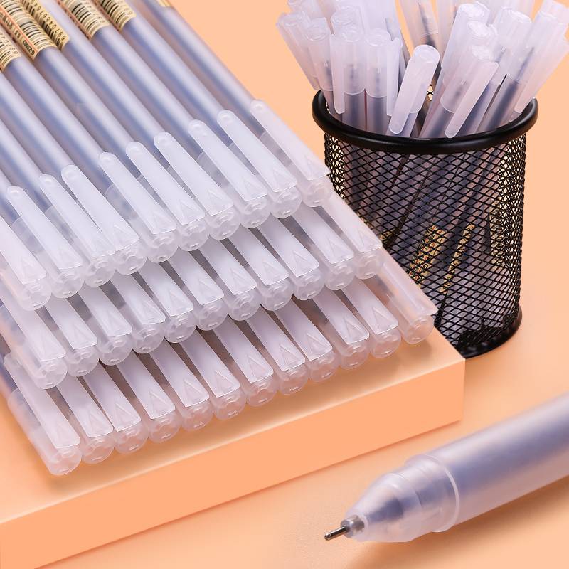 5mm全针管黑色签写字笔红笔水性笔芯办公圆珠笔 芯文具用品批发