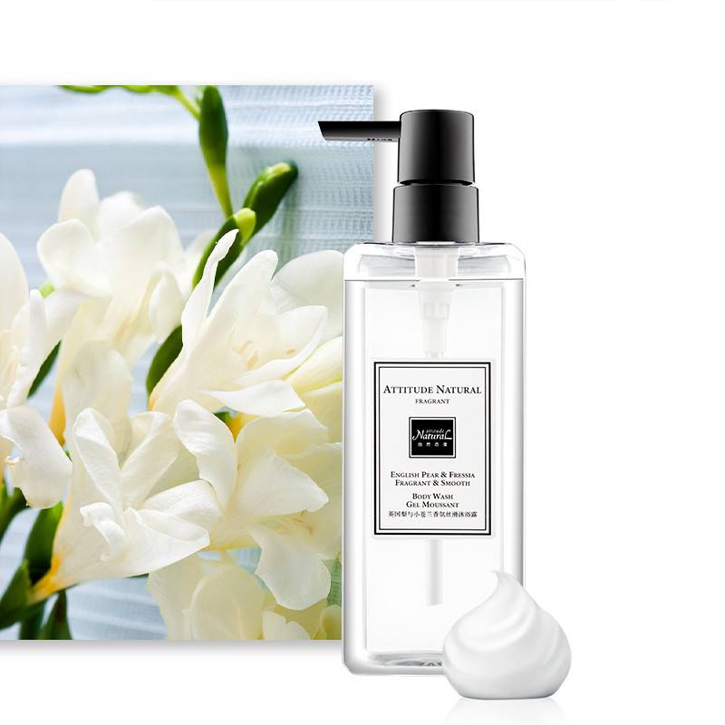 自然态度小苍兰香水沐浴露男女香体持久留香清爽型通用学生家庭装