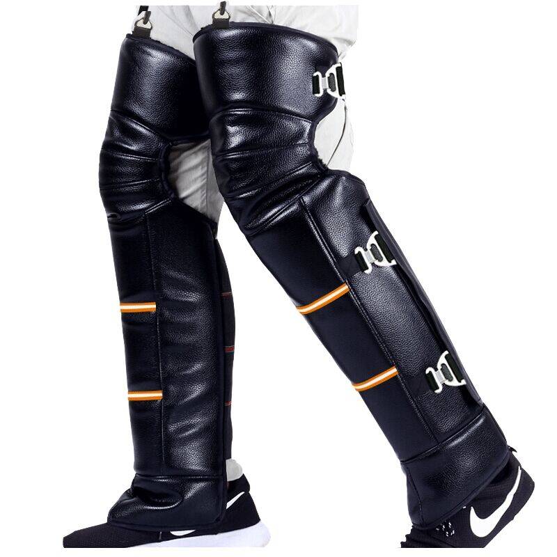 冬季骑摩托车护膝电动车保暖羊毛电瓶男护腿骑行护具骑行加厚防风