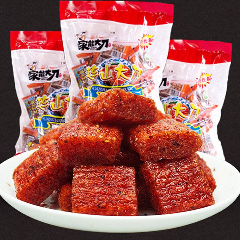 家能连山大刀肉辣条248g大礼包素食儿时零食小吃休闲食品90后怀旧