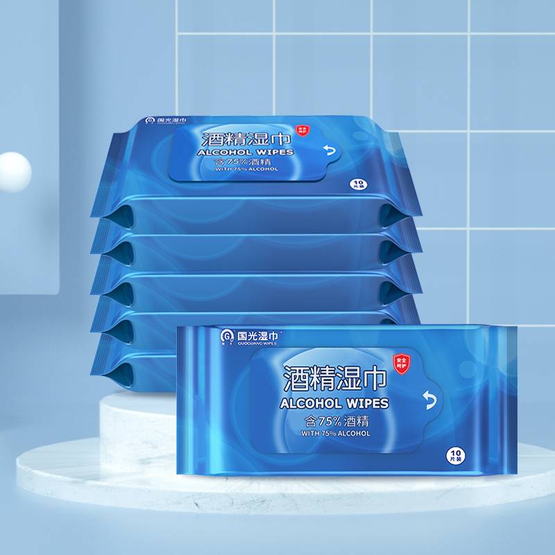           国光75度酒精消毒湿巾